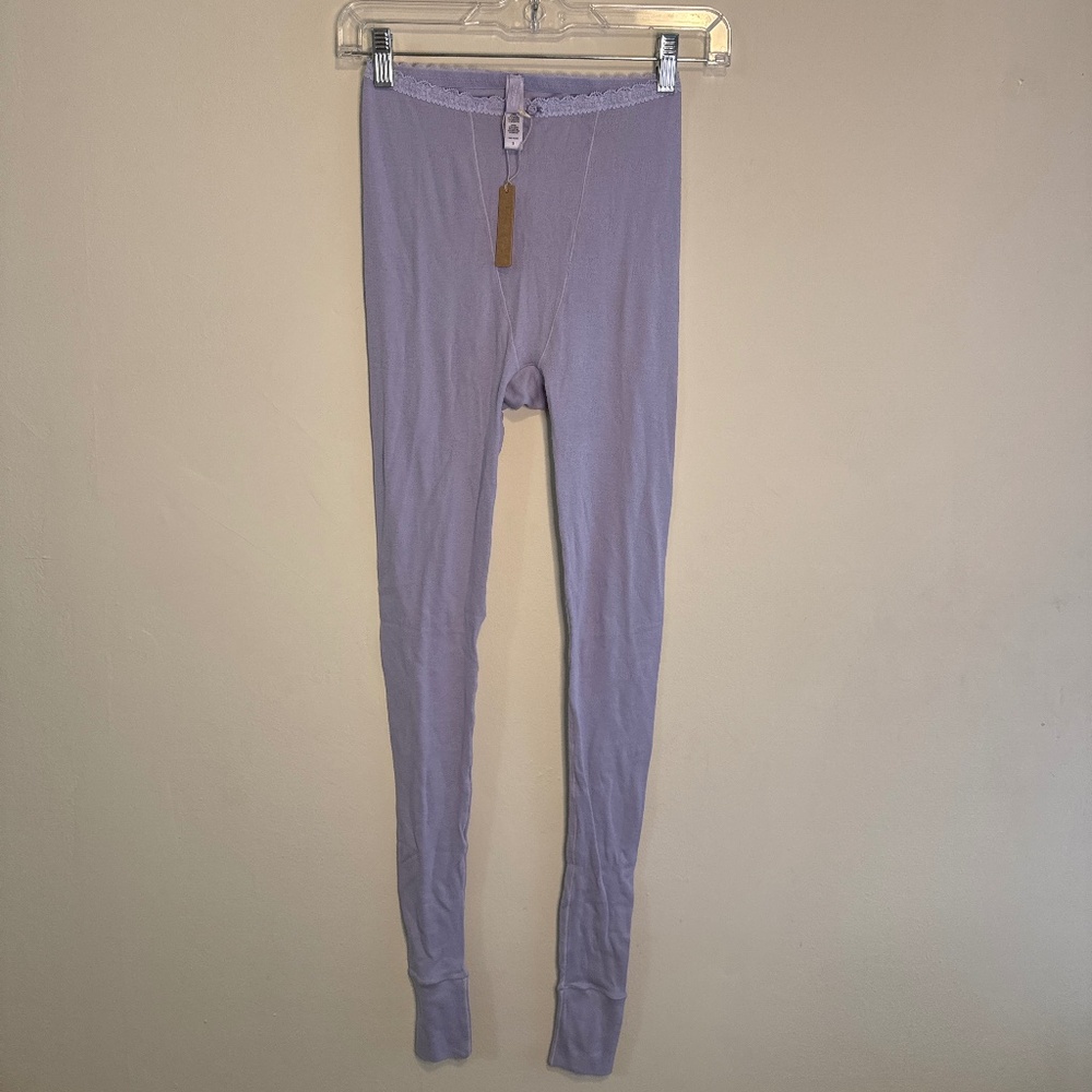 SKIMS Lace Pointelle Leggings Purple Lavender Small New With Tags